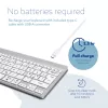 R-Go Tools ergonominė klaviatūra R-Go Compact Break, kompaktiška klaviatūra su pertraukų programa, QWERTY (ŠIAURĖS ŠALIMS), Bluetooth, balta