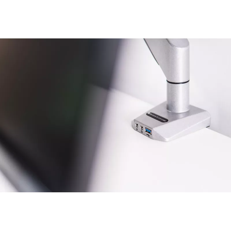 BakkerElkhuizen Smart Office 11 vieno monitoriaus ranka, spaustuvas / kiauryminis tvirtinimas, 9 kg, 25,4 cm (10 colių), 68,6 cm (27 colių), 100 x 100 mm, juoda, sidabrinė