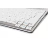 BakkerElkhuizen UltraBoard 950 BE Azerty, Mini, laidinis, USB, žirklinis klavišų mechanizmas, AZERTY, šviesiai pilka, balta