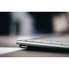 BakkerElkhuizen UltraBoard 950 BE Azerty, Mini, laidinis, USB, žirklinis klavišų mechanizmas, AZERTY, šviesiai pilka, balta