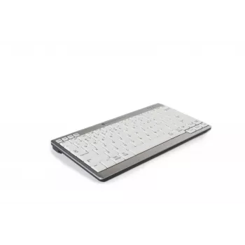 BakkerElkhuizen UltraBoard 950 Wireless US Qwerty, Mini, belaidė, Bluetooth, žirkliniai klavišai, QWERTY, šviesiai pilka, balta