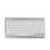 BakkerElkhuizen UltraBoard 950 Wireless US Qwerty, Mini, belaidė, Bluetooth, žirkliniai klavišai, QWERTY, šviesiai pilka, balta