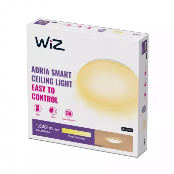 Išmanusis lubinis šviestuvas Wiz Adria Ceiling 17 W — Wi‑Fi/Bluetooth, 320×68 mm, baltas