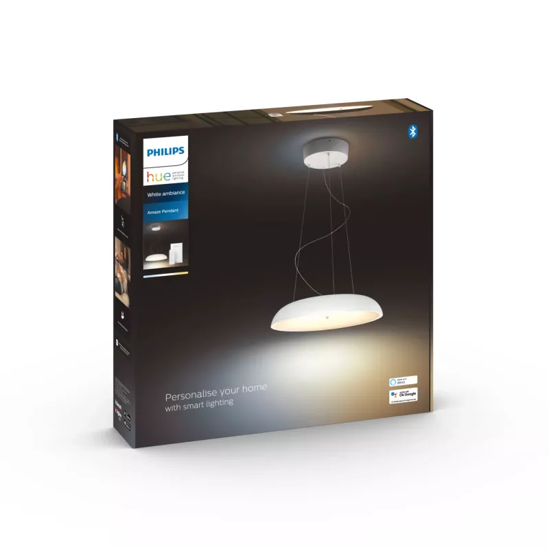 Išmanus pakabinamas šviestuvas „Philips Hue White ambience Amaze“ — „Bluetooth“, 24 V, 434×77 mm, baltas