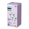 Philips Spot 50W PAR16 GU10 x2, 4,6 W, 50 W, GU10, 355 lm, 15000 h, šilta balta