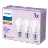 Philips Lemputė 40W A60 E27 x3, 4,9 W, 40 W, E27, 470 lm, 15000 h, Šilta balta