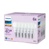 Philips Candle 40W P45 E14 x6, 4.9 W, 40 W, E14, 470 lm, 15000 val., šilta balta