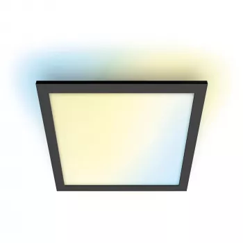 Lubinis / paviršinis LED skydas Signify WiZ 8719514554917A, Bluetooth, 12 W, 300×300×42 mm, juodas, 220–240 V