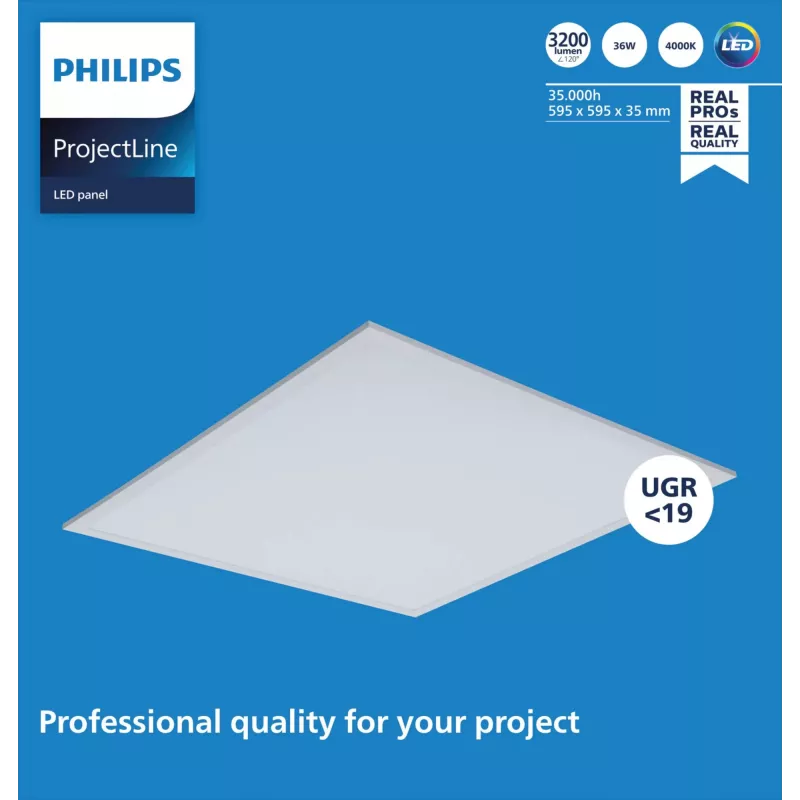 LED skydelis Philips OC Panel 6060 4000K baltas IP20 – įleidžiamas/lubinis šviestuvas 60x60 cm