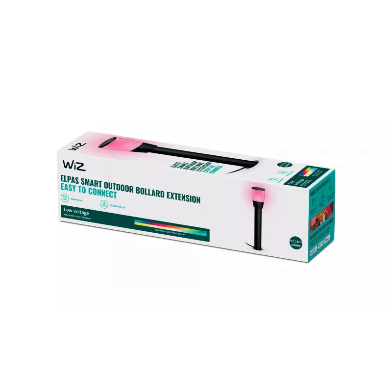 Signify WiZ LED stulpelio prailginimas — prožektorinis/stulpinis šviestuvas, 12 V, 108,5×108,5×518 mm, juodas