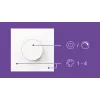 WiZ Smart Dial Switch Philips belaidis Wi-Fi baltas maitinamas baterijomis 5 V