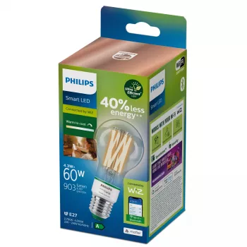Išmanioji lemputė Philips Filament 60 W E27 LED Wi-Fi Bluetooth