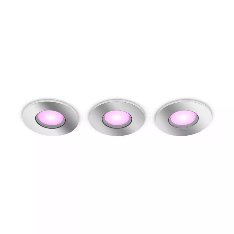 „Philips Hue White and colour ambience“ trijų vienetų rinkinys „Xamento“ įleidžiamasis prožektorius