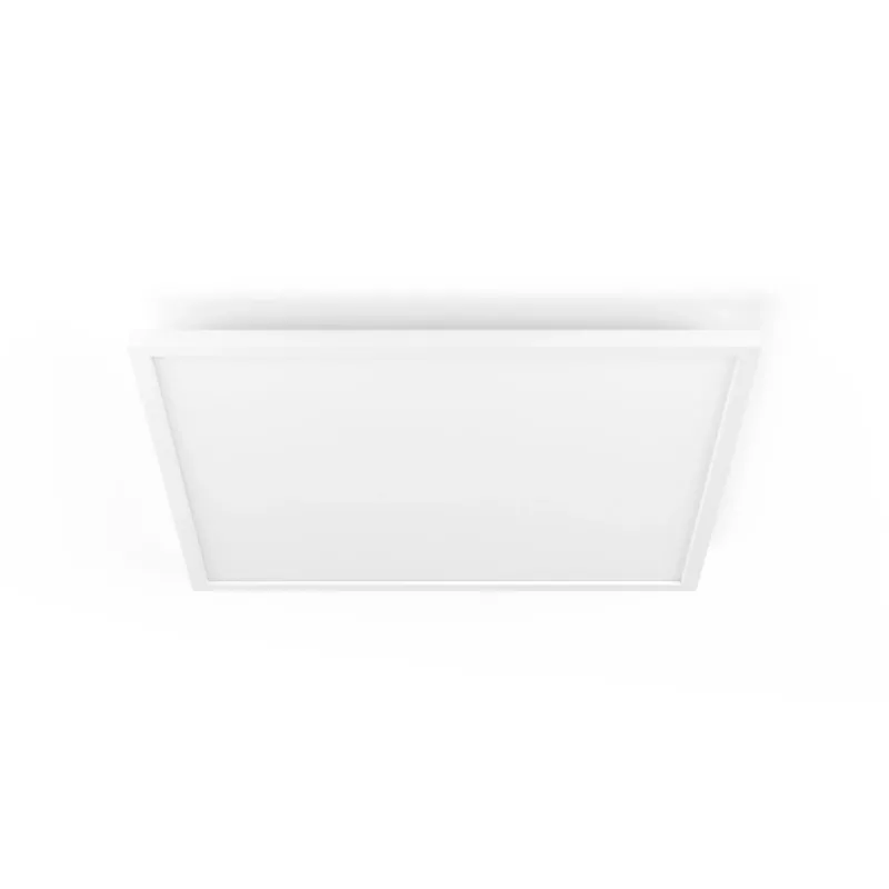 Philips Aurelle kvadratinė skydinė lempa, išmanusis lubų šviestuvas, Bluetooth/Zigbee, balta, LED, aliuminis, kintama