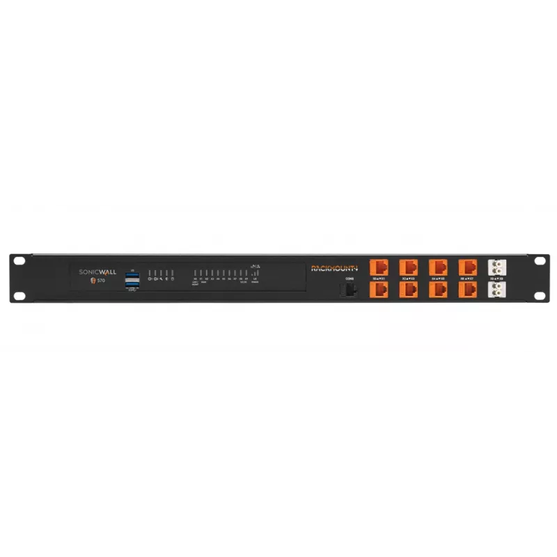 Rackmount IT stovo montavimo rinkinys, skirtas SonicWall TZ570W RM-SW-T12 1U — suderinamas 1U stovo montavimas