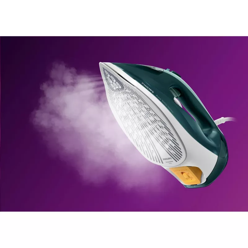 Philips 7000 serijos DST7031/70 lygintuvas Garinis lygintuvas SteamGlide Plus padas 2800 W Žalia, Mėtinės spalvos