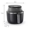 Philips 3000 series NA331/00 gruzdintuvė Viena 6,2 L Atskira 1700 W Karšto oro gruzdintuvė Juoda, Sidabrinė