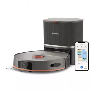 Robotinis dulkių siurblys Philips XU5100/10, dulkių maišelis 0,26 l, Li-Ion 4800 mAh, veikimo laikas 200 min., aukštis 98 mm
