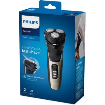 Philips SHAVER Series 3000 S3230/52 šlapias arba sausas elektrinis skustuvas, Series 3000