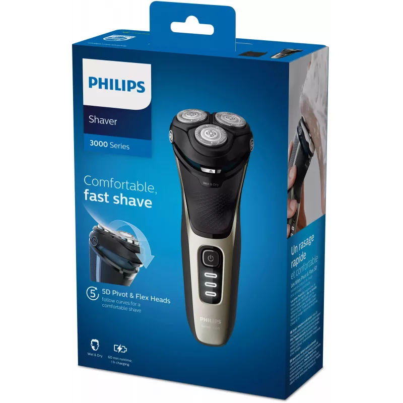 Philips SHAVER Series 3000 S3230/52 šlapias arba sausas elektrinis skustuvas, Series 3000