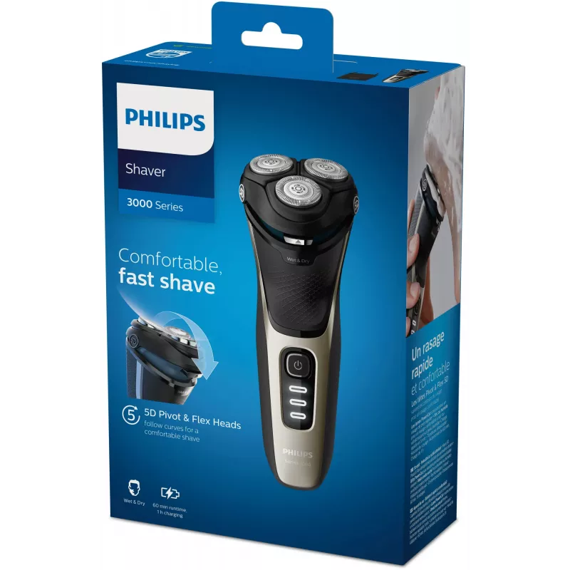 Philips SHAVER Series 3000 S3230/52 šlapias arba sausas elektrinis skustuvas, Series 3000