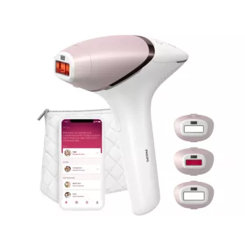 IPL plaukų šalinimo prietaisas „Philips Lumea 9000 Series BRI955/01“ — SenseIQ, baterija, auksinė/baltas, visos kojos 8,5 min.