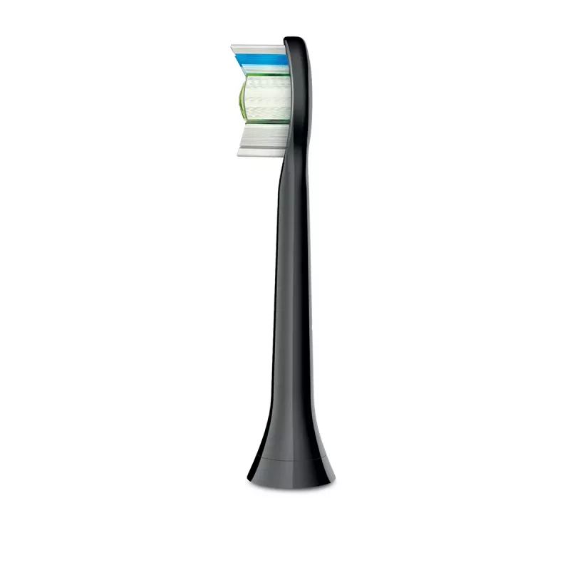 Keičiamosios dantų šepetėlių galvutės Philips HX6066/88 Optimal White, 6 vnt. pakuotė, juodos, keitimo intervalas 3 mėn.