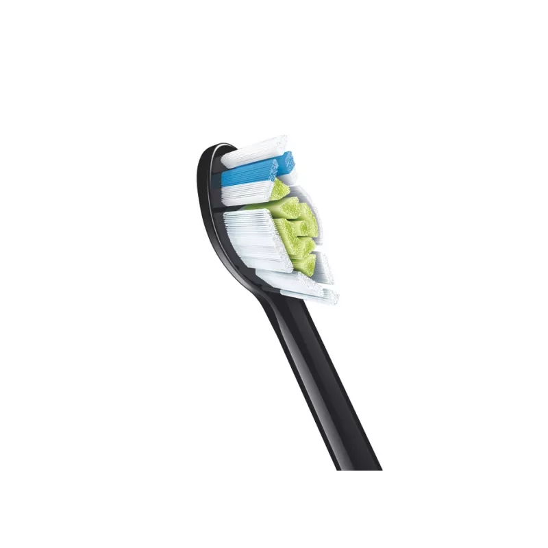 Keičiamosios dantų šepetėlių galvutės Philips HX6066/88 Optimal White, 6 vnt. pakuotė, juodos, keitimo intervalas 3 mėn.