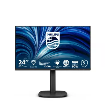 Monitorius Philips 24B2U3601 23,8 col. (60,5 cm) IPS Quad HD 2560x1440, USB 3.2 šakotuvas, USB-C, garsiakalbiai, reguliuojamas aukštis, VESA, juodas