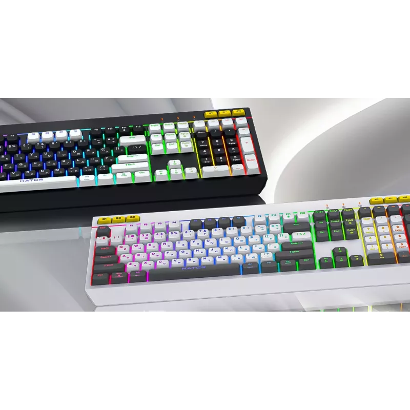 HATOR Icefall klaviatūra Žaidimų USB QWERTY US English Juoda RGB LED