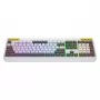 HATOR Icefall klaviatūra, žaidimams, USB, QWERTY, JAV anglų k., balta, pilno dydžio, RGB LED