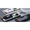 HATOR Icefall klaviatūra, žaidimams, USB, QWERTY, JAV anglų k., balta, pilno dydžio, RGB LED