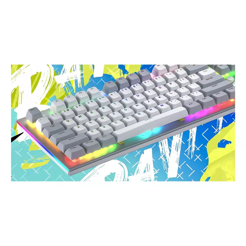HATOR Gravity TKL klaviatūra Žaidimų USB QWERTY US anglų kalba Balta