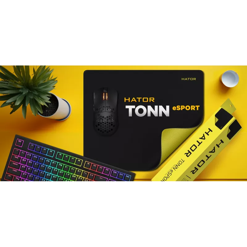 HATOR Tonn eSport žaidimams skirtas pelės kilimėlis Juodas