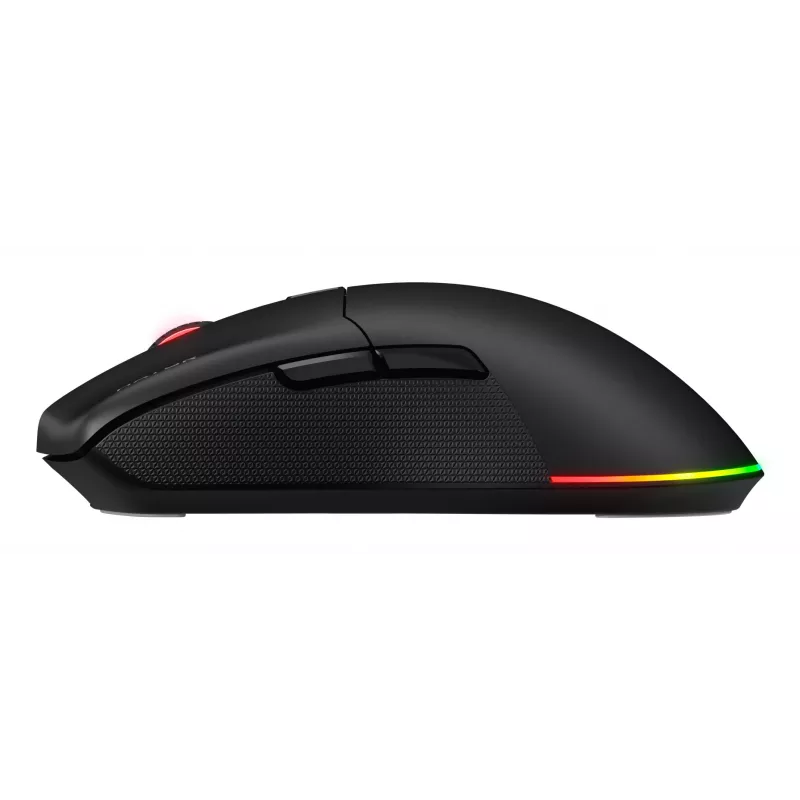 HATOR Pulsar 3 Wireless, juoda - optiniai geltoni 100M jungikliai PixArt PMW 3311 (HTM630)