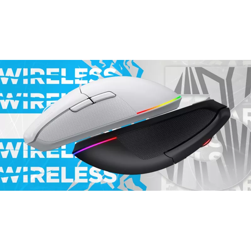 HATOR Pulsar 3 Wireless, juoda - optiniai geltoni 100M jungikliai PixArt PMW 3311 (HTM630)