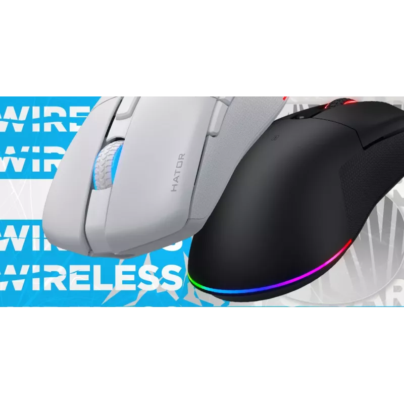 HATOR Pulsar 3 Wireless, juoda - optiniai geltoni 100M jungikliai PixArt PMW 3311 (HTM630)