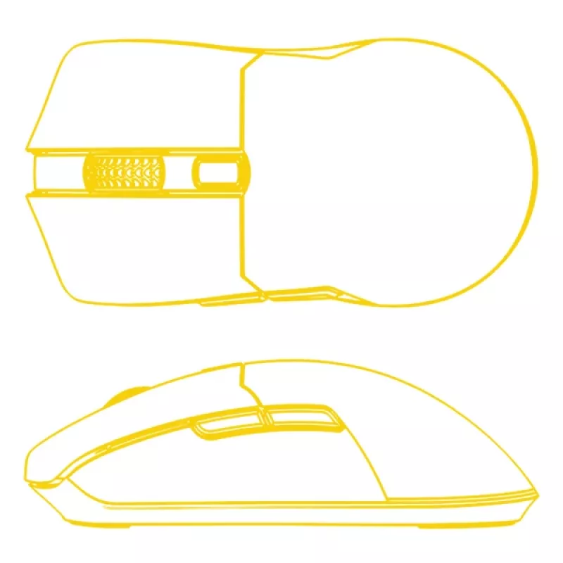 HATOR Pulsar 3 Wireless, juoda - optiniai geltoni 100M jungikliai PixArt PMW 3311 (HTM630)