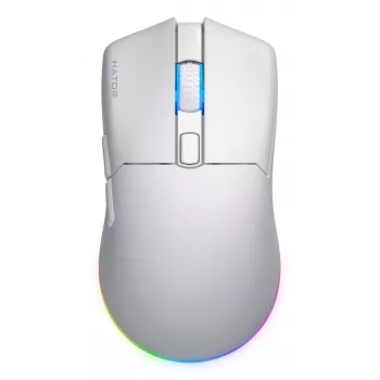HATOR Pulsar 3 Wireless, balta - Optiniai Geltona 100M jungikliai PixArt PMW 3311 (HTM631)