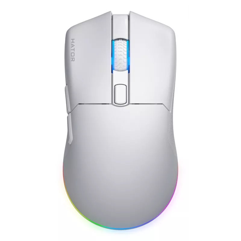 HATOR Pulsar 3 Wireless, balta - Optiniai Geltona 100M jungikliai PixArt PMW 3311 (HTM631)