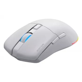 HATOR Pulsar 3 Wireless, balta - Optiniai Geltona 100M jungikliai PixArt PMW 3311 (HTM631)