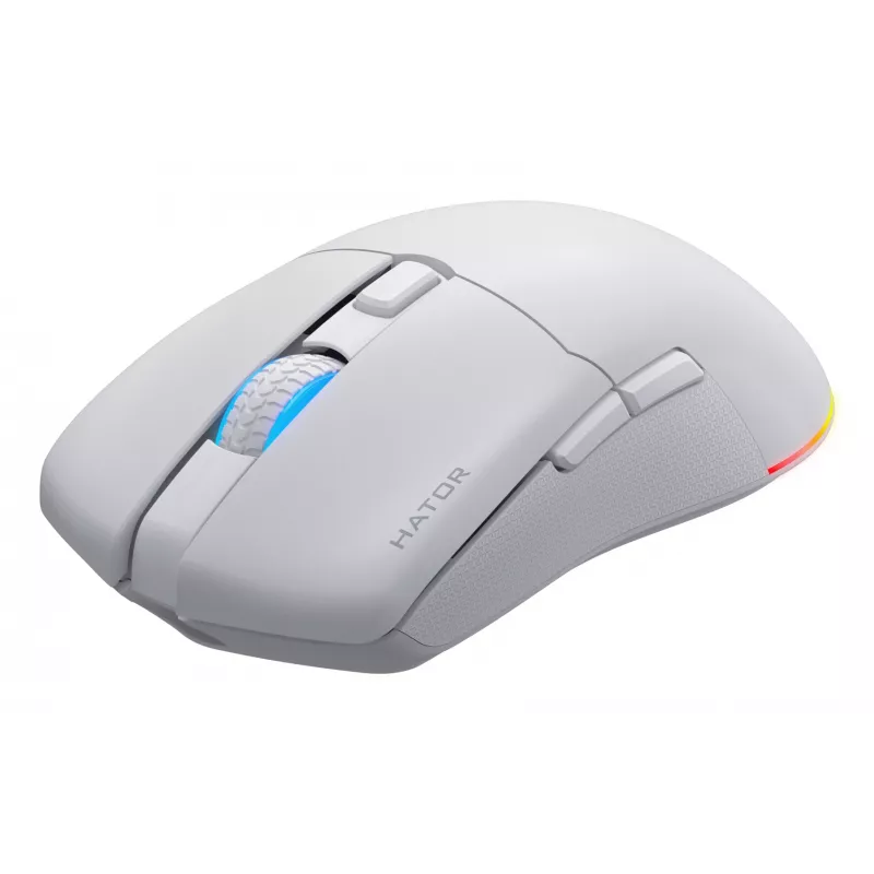 HATOR Pulsar 3 Wireless, balta - Optiniai Geltona 100M jungikliai PixArt PMW 3311 (HTM631)