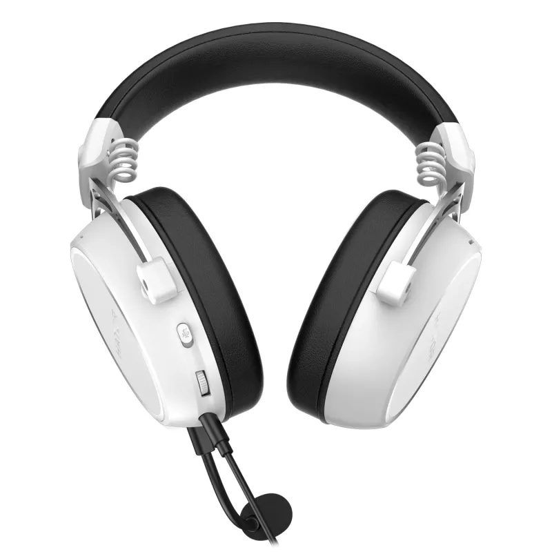 HATOR HYPERGANG 3 Hi-Res ausinės su laidu, ant galvos, žaidimams, USB Type-C / USB Type-A, baltos