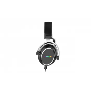HATOR Hypergang 3 USB laisvų rankų įranga laidinė ir belaidė ant galvos žaidimams USB Type-C / USB Type-A Bluetooth juoda
