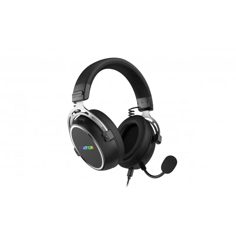 HATOR Hypergang 3 USB laisvų rankų įranga laidinė ir belaidė ant galvos žaidimams USB Type-C / USB Type-A Bluetooth juoda
