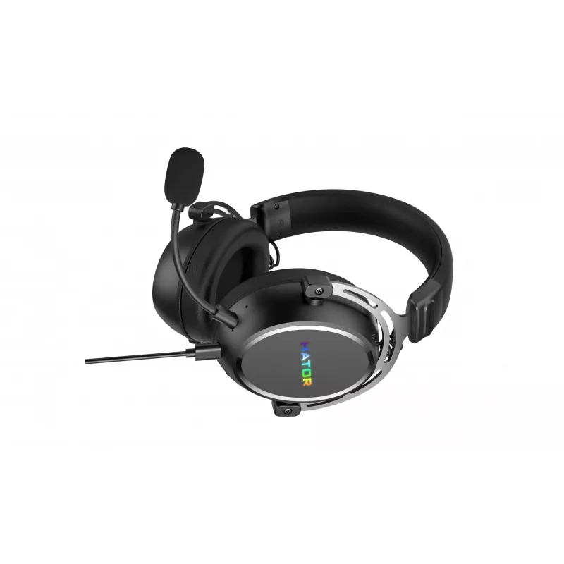 HATOR Hypergang 3 USB laisvų rankų įranga laidinė ir belaidė ant galvos žaidimams USB Type-C / USB Type-A Bluetooth juoda