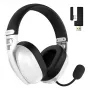 HATOR Hyperpunk 3 Wireless ausinės su laidu ir belaidžiu ryšiu, ant galvos dedamos, žaidimams, USB-C / USB-A, Bluetooth, baltos