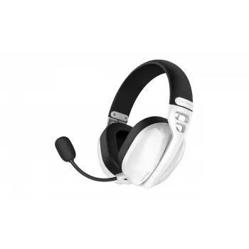 HATOR Hyperpunk 3 Wireless ausinės su laidu ir belaidžiu ryšiu, ant galvos dedamos, žaidimams, USB-C / USB-A, Bluetooth, baltos