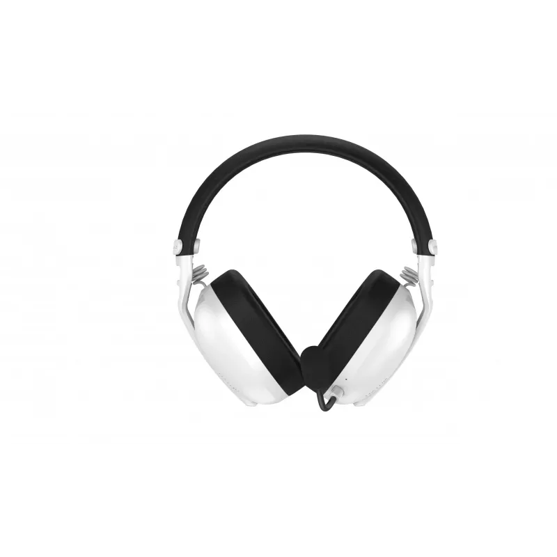 HATOR Hyperpunk 3 Wireless ausinės su laidu ir belaidžiu ryšiu, ant galvos dedamos, žaidimams, USB-C / USB-A, Bluetooth, baltos