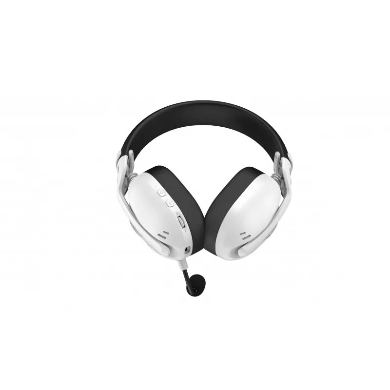 HATOR Hyperpunk 3 Wireless ausinės su laidu ir belaidžiu ryšiu, ant galvos dedamos, žaidimams, USB-C / USB-A, Bluetooth, baltos